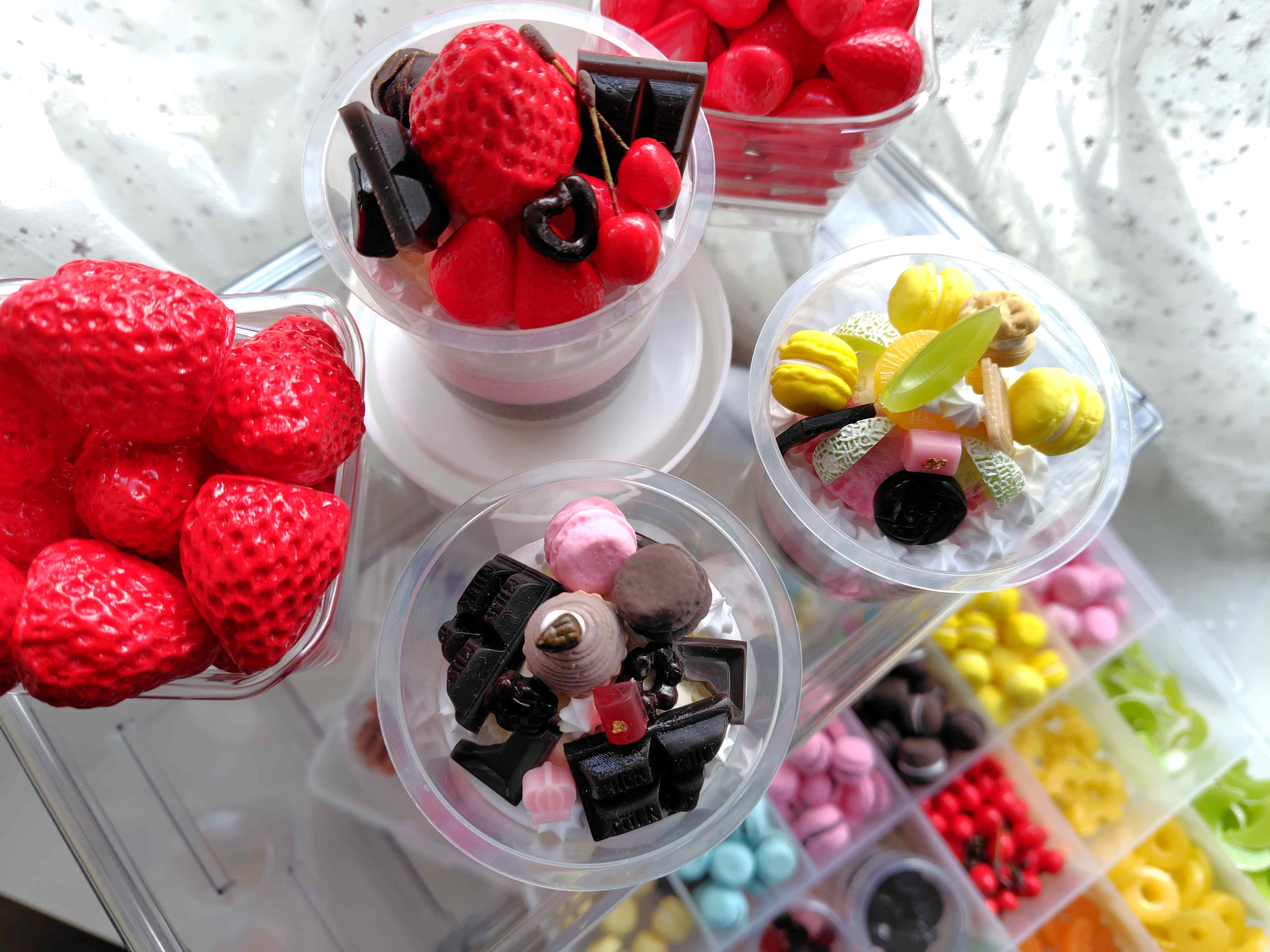 ■1DAYレッスン■ たのしいパフェ作り【2/11(水)】13:30～ 粘土デコパーツを使って♥バレンタインにどうぞ♥