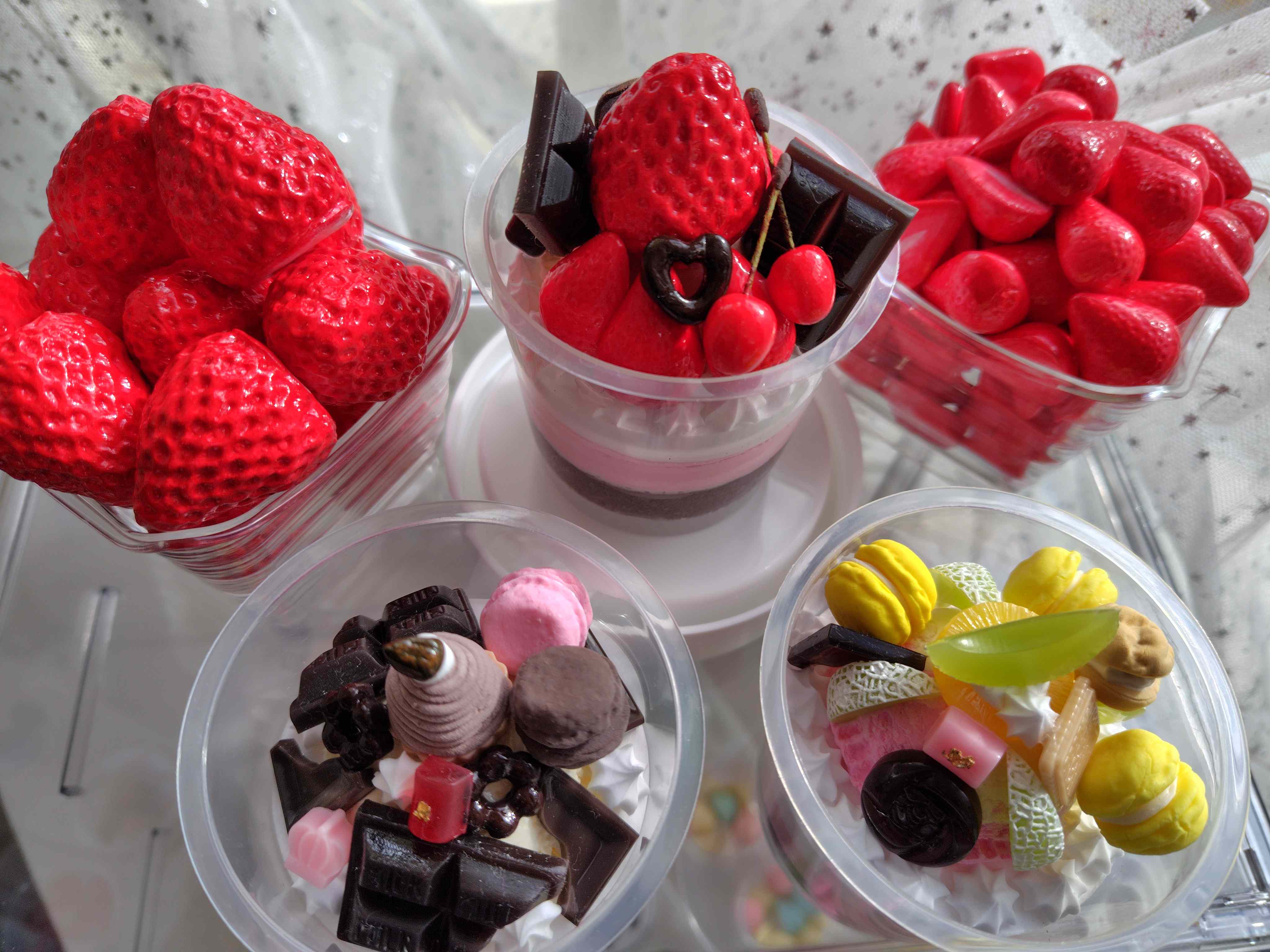 ■1DAYレッスン■ たのしいパフェ作り【2/11(水)】13:30～ 粘土デコパーツを使って♥バレンタインにどうぞ♥