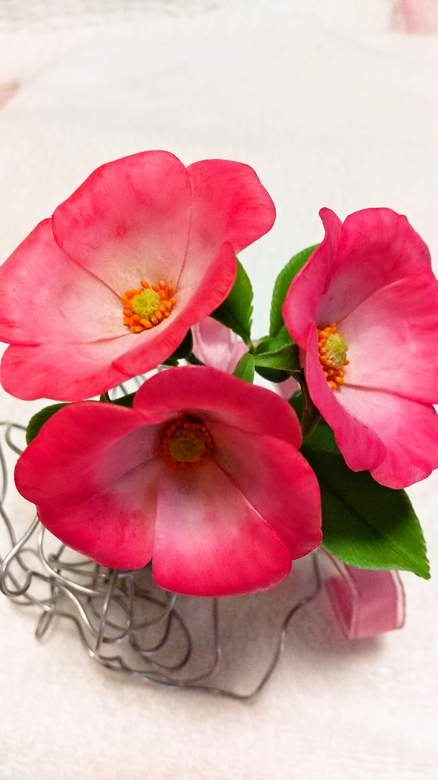 粘土でつくるフレッシュフラワー マスコアートの花(入門・基礎科)