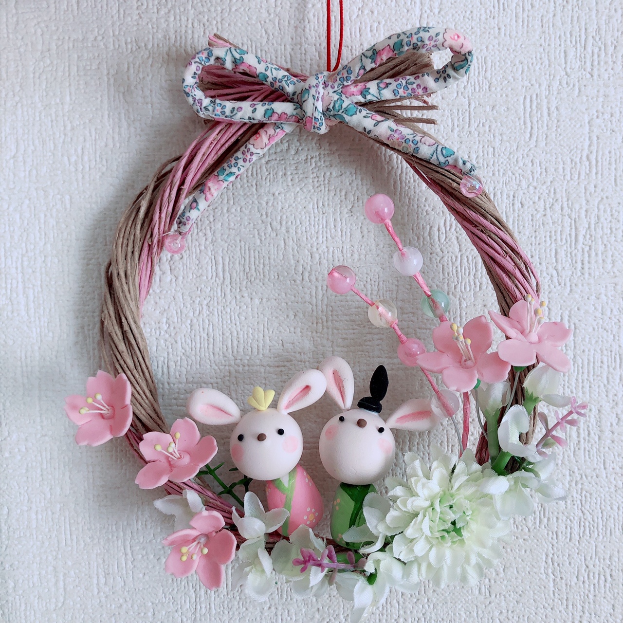 はじめてのミニチュア リースのおひなさま 新春の1DAY講座