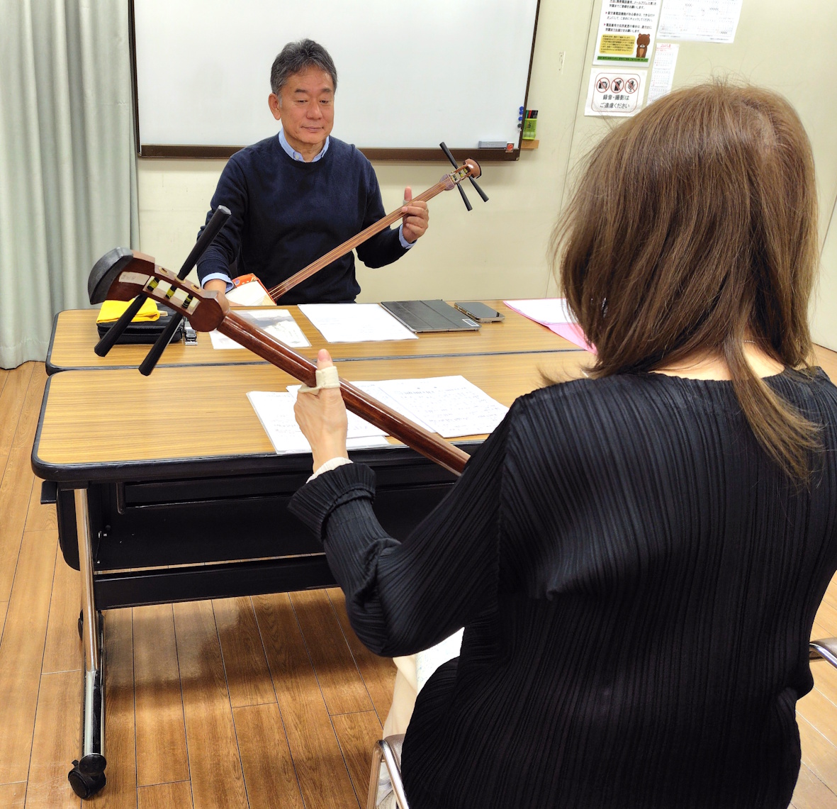 長唄三味線(杵屋勝九郎先生)