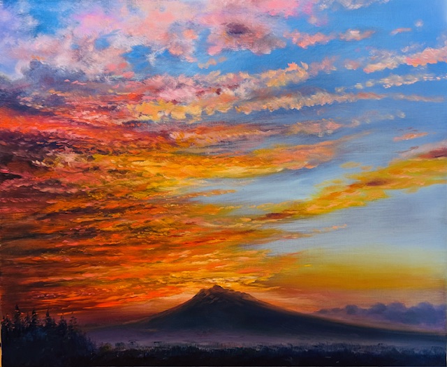 油絵・アクリル絵の具で 岩木山を描こう 春の新講座 4/20(月)スタート