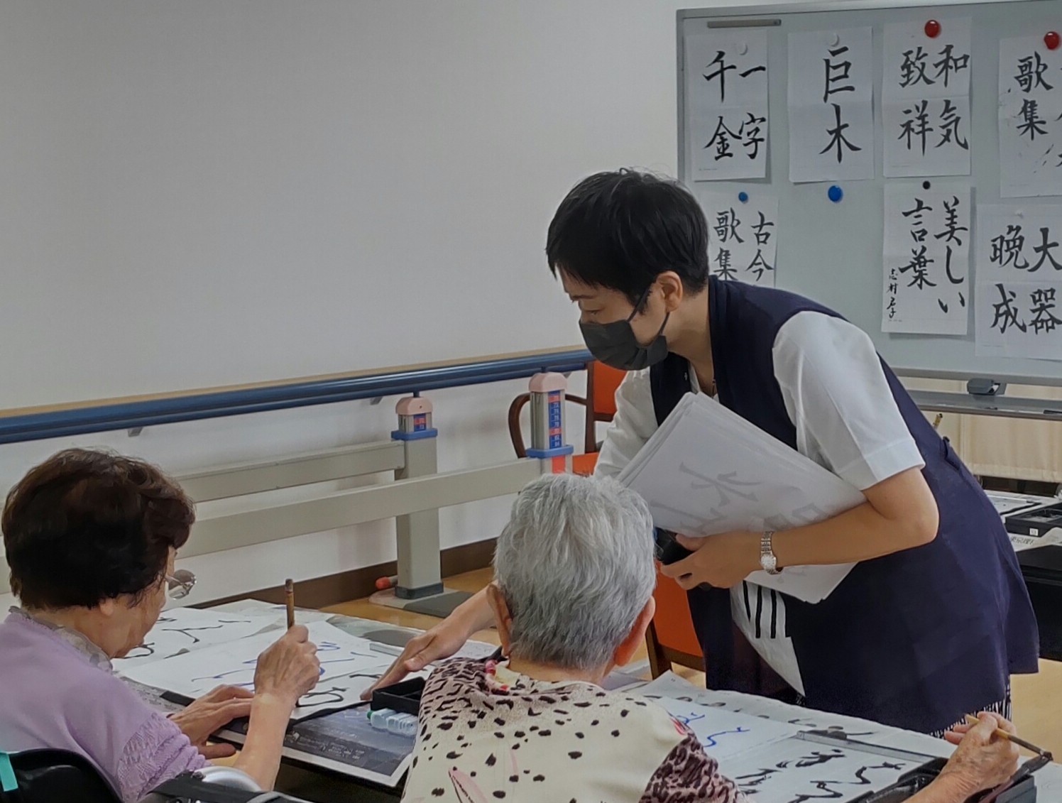 「夕方からの書道」