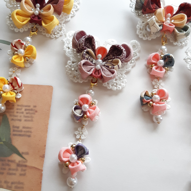 初めての方でも大丈夫!! つまみ細工で作る蝶々の髪飾り 春の1DAY講座 4/22(水)