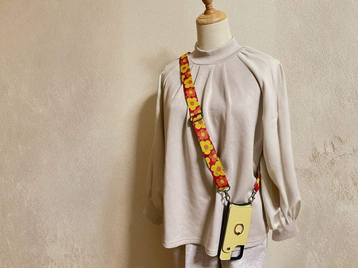 日本の伝統素材『畳縁』で楽しむ 縫わないスマホショルダーストラップ