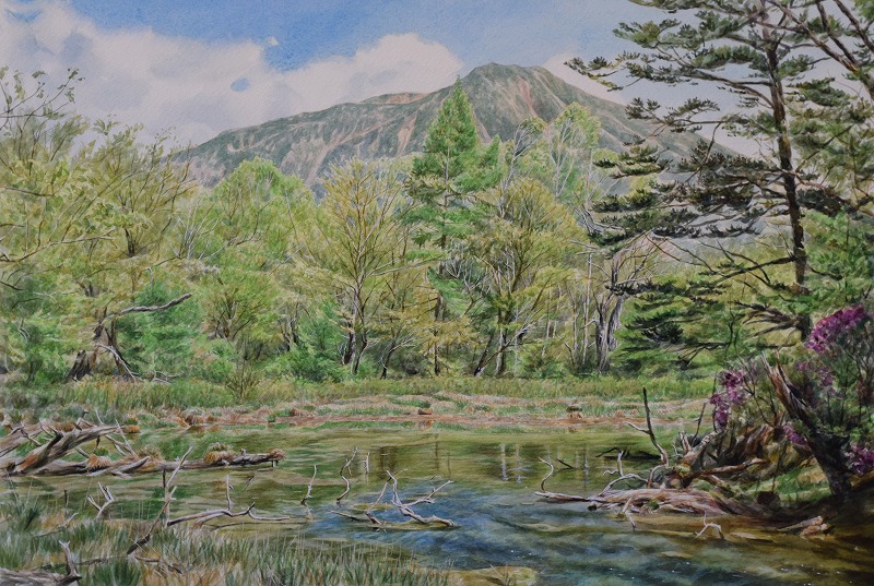 個々のレベルに合わせて 火曜日の水彩画