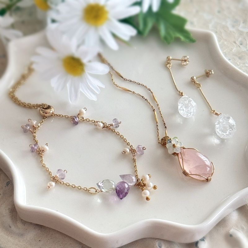 (全3回) 天然石ワイヤージュエリー 春の新講座 4/16,5/21,6/18(木)