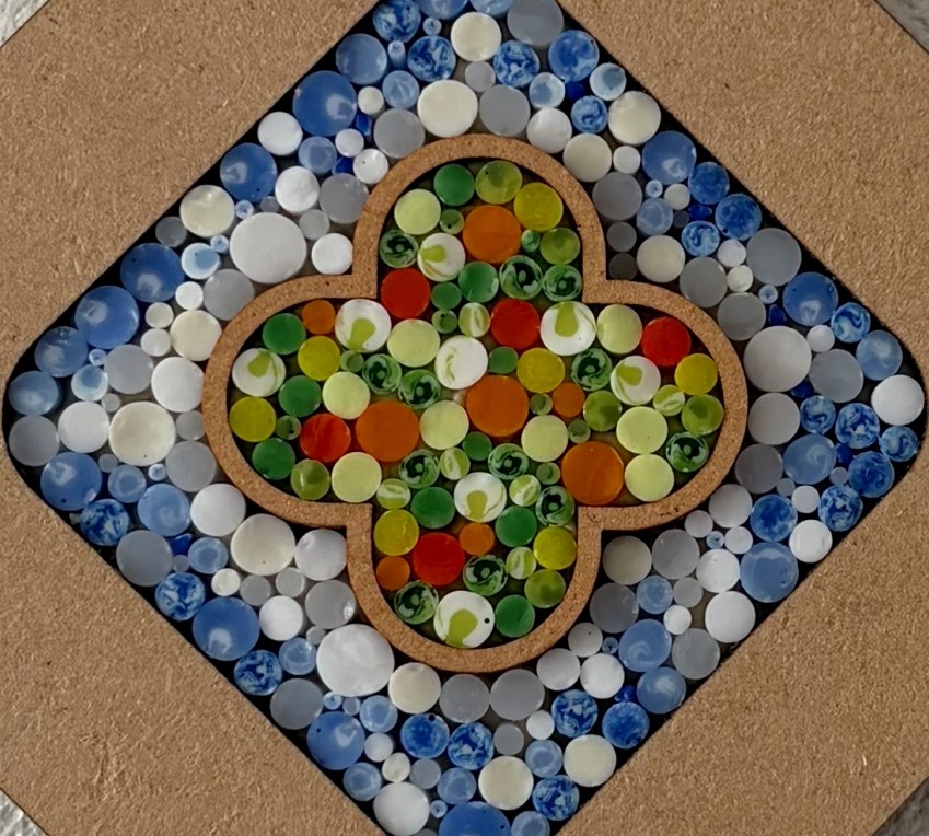 (全3回)はじめてのミクロモザイク ガラスの粒でつくる・小さな壁飾り(全3回) 春の新講座 全3回 4/2・5/7・6/4(木)