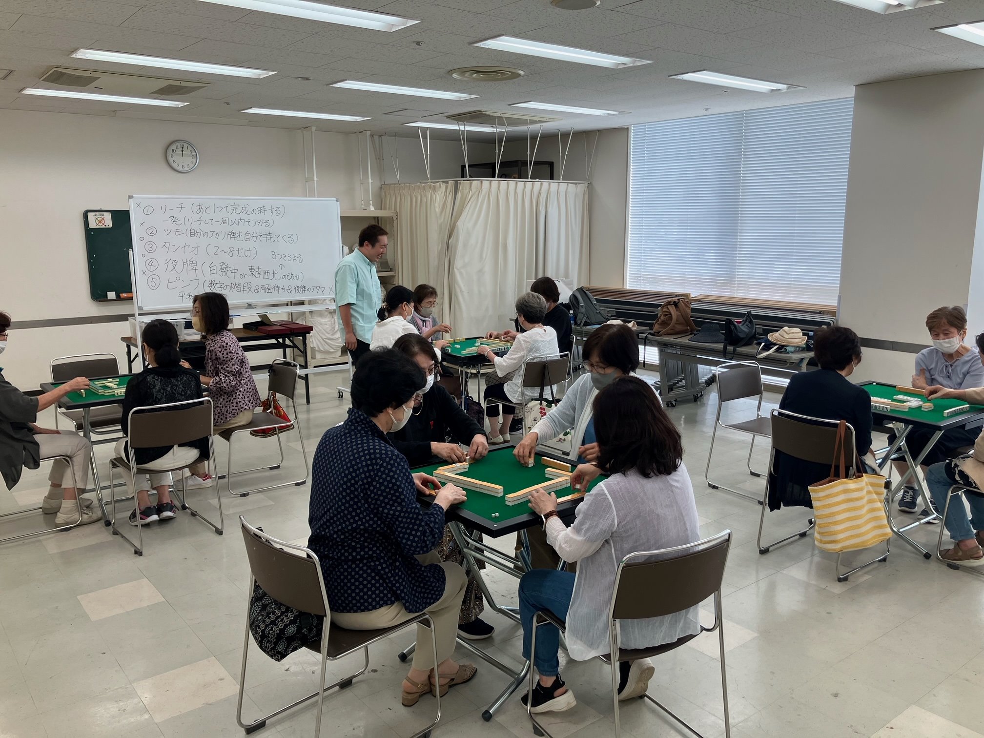 楽しく健康脳トレ! レディース麻雀教室(第①③月曜クラス・高橋先生) ★春の新講座 4/6(月)特別体験880円