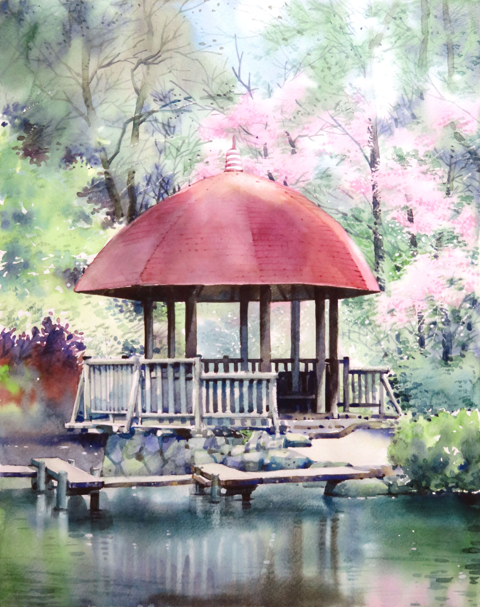 初心者歓迎☆楽しく描きましょう 水と遊ぼう透明水彩 春の新講座★4月6日(月)特別体験880円+教材費330円