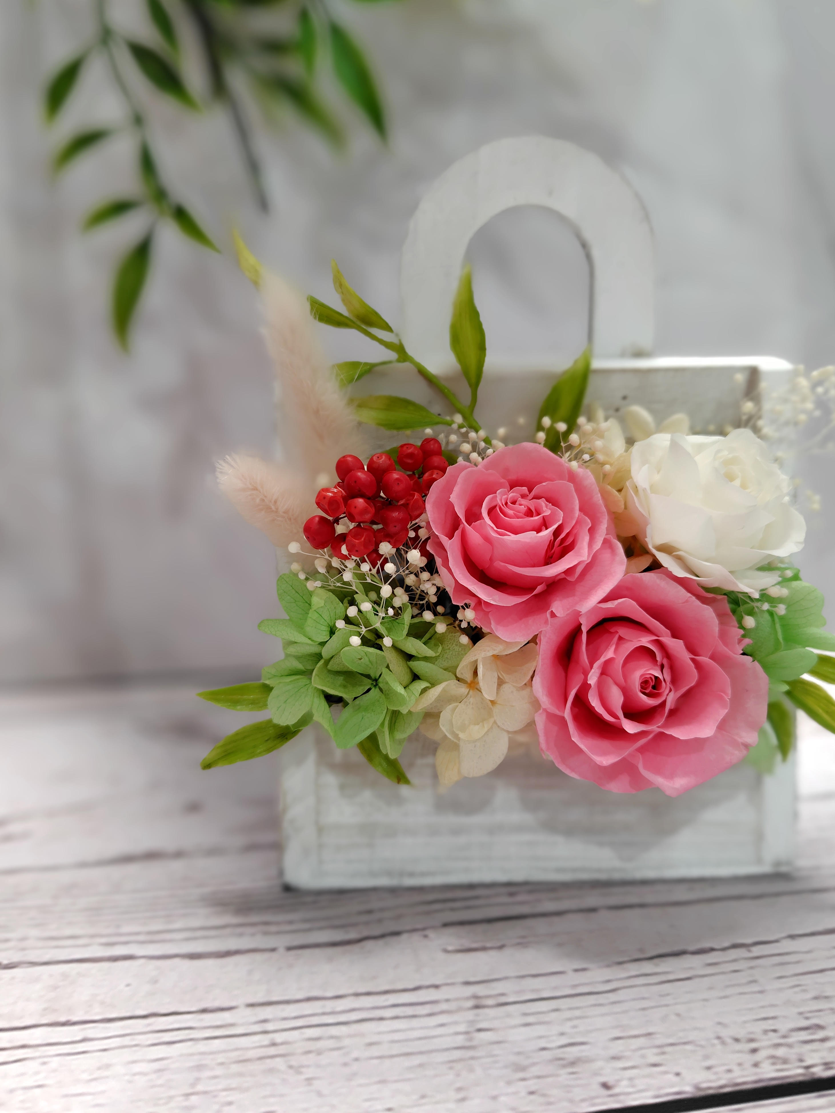 プリザーブドフラワー 春色ナチュラルアレンジメント 春号1dayスペシャル講座 3/25(水)