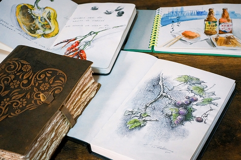 オリジナル・アートブックを作ろう 手帳スケッチ講座 春の新講座 3/22・4/12(日)特別体験会