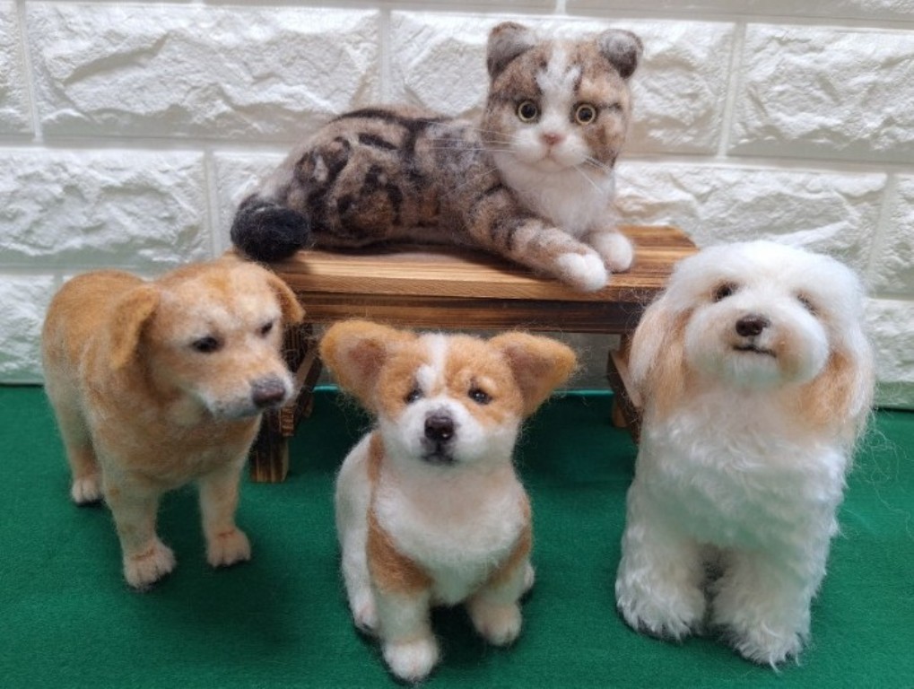 羊毛フェルトで かわいい愛犬・愛猫つくり 全6回 春号新講座 4/1(水) スタート