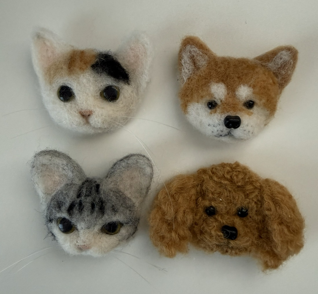 犬猫ブローチを作ろう! 羊毛フェルトのブローチ作り