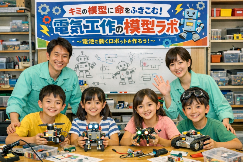 子供から大人の 電気工作の模型ラボ 【春の新講座 4/12(日) 特別体験会開催】
