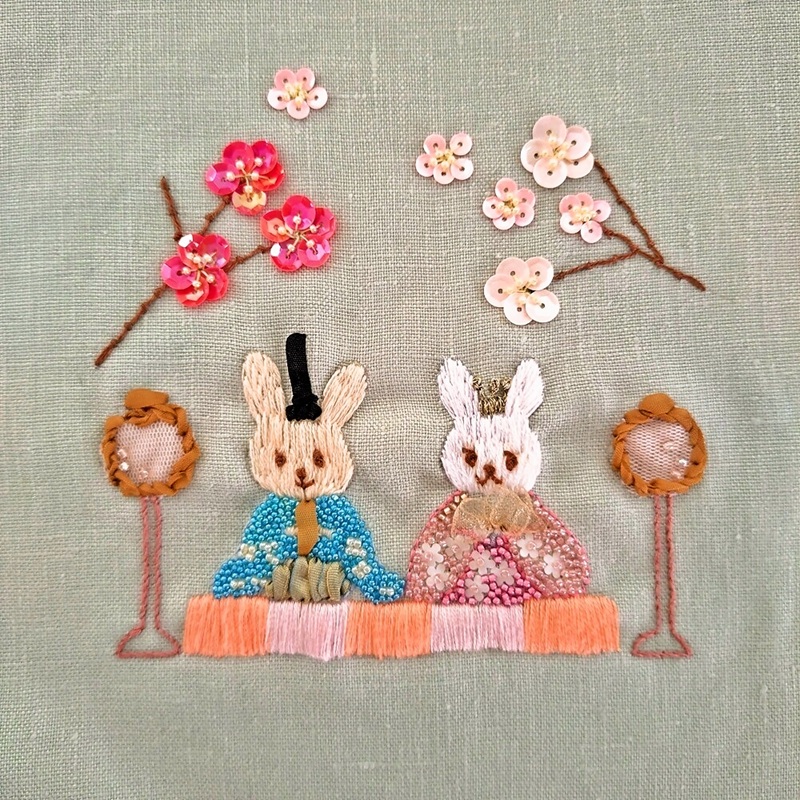 小さな刺繍の時間 ビーズ刺繍とリボン刺繍 春の新講座 4/7(火)特別体験会