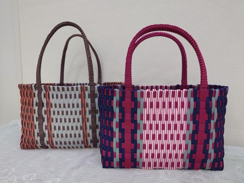 紙バンドでつくる(3カ月コース) あじろ編みのバッグ 春の新講座 4月13日(月)スタート