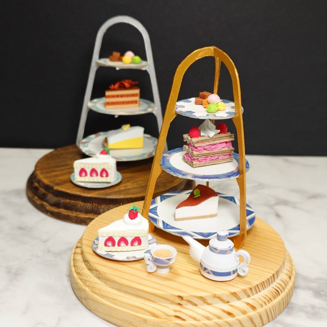 紙から生まれる小さなスイーツ 紙で作るアフタヌーンセット (全4回)