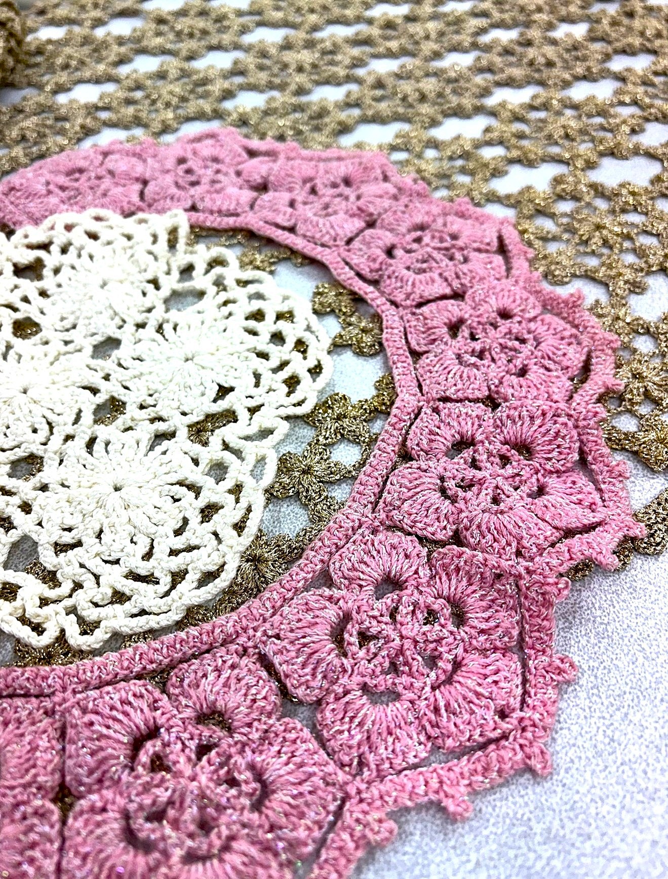 連続花モチーフ編み うしき式カスパリー編み 【一日体験会】4/3・4/17(金)