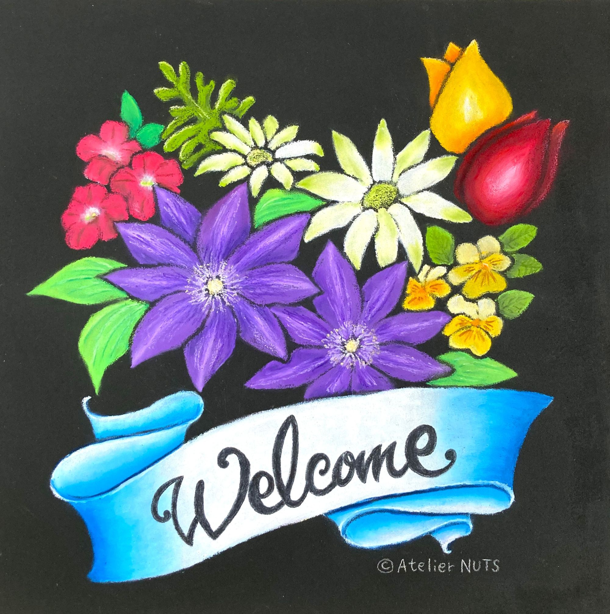 【春の新講座】 絵が苦手でも大丈夫! 「チョークアート」 4/1(水)特別体験会 1,100円