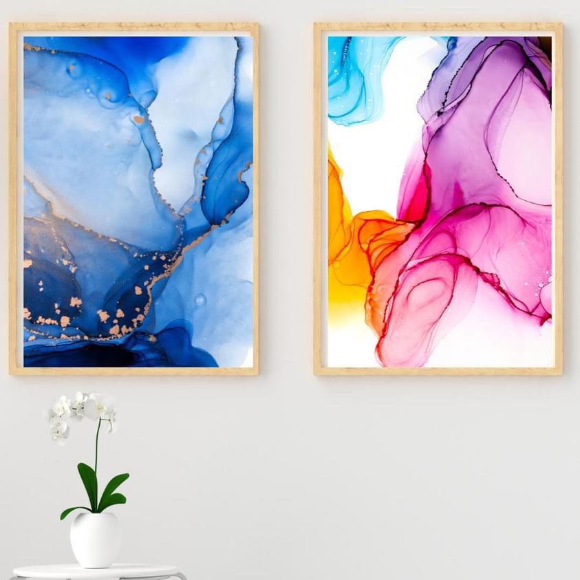 風で描く幻想的なアート アルコールインクアート