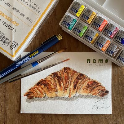 パン好きのための水彩時間 美味しいパンを描こう!透明水彩スケッチ講座 全3回