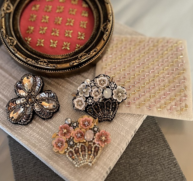 キラキラと輝く<全6回> ビーズ刺繍&ビーズ刺し子