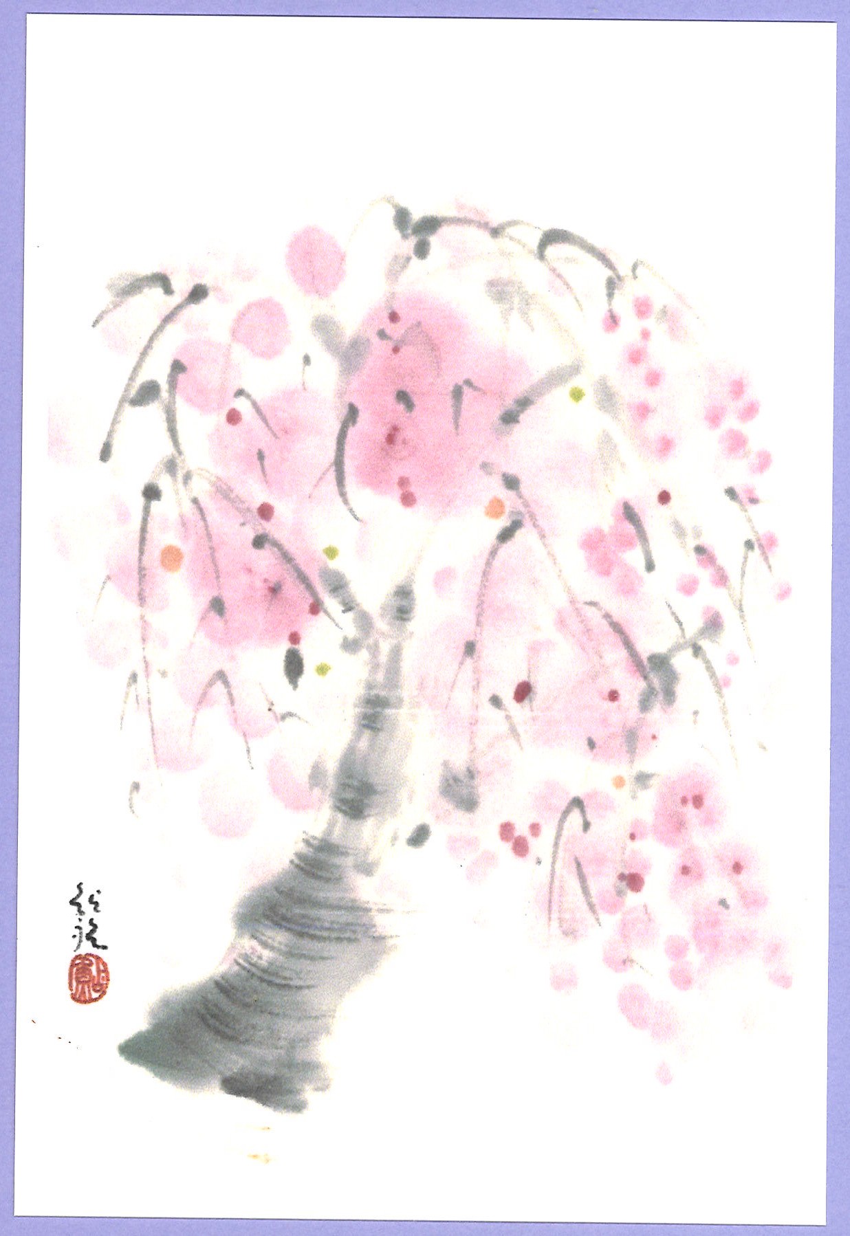 顔彩のにじみやぼかしを愉しむ 鮎裕の「和のイラスト講座」