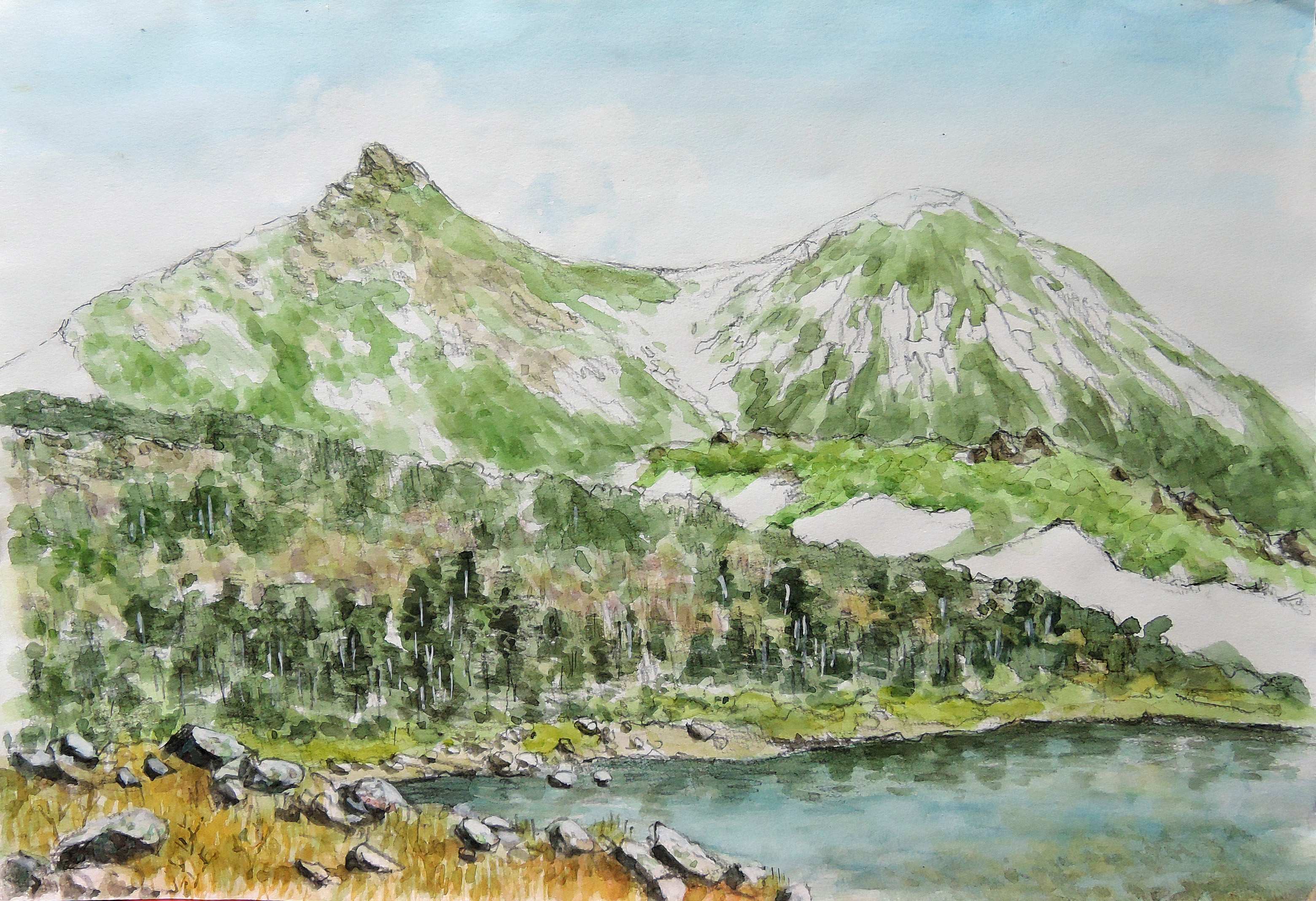 風景や静物画、旅先でも 水彩画スケッチ入門