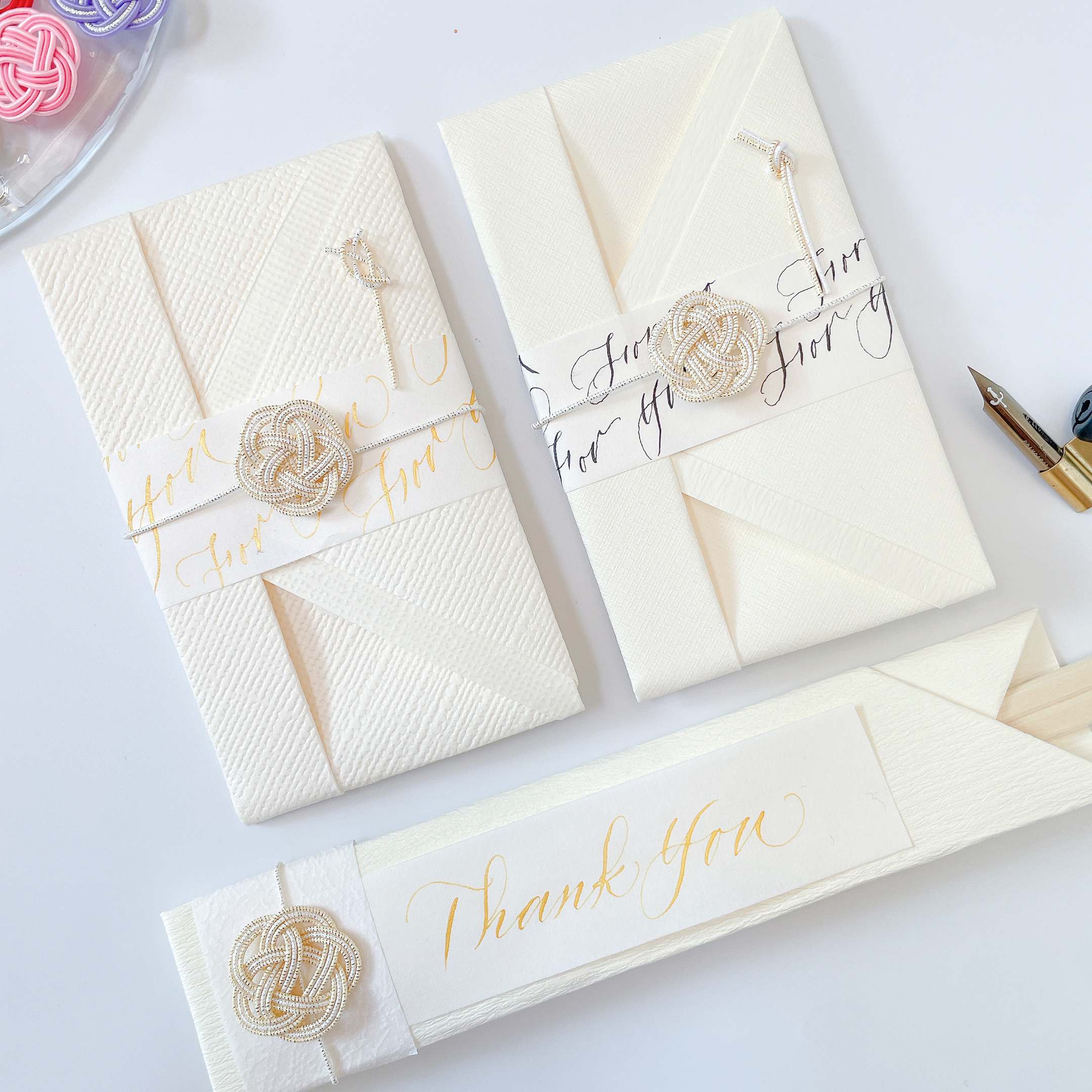 【春の新講座スペシャル】 (全2回)梅結び×カリグラフフィー 「水引文字帖」 4/3・17(金)