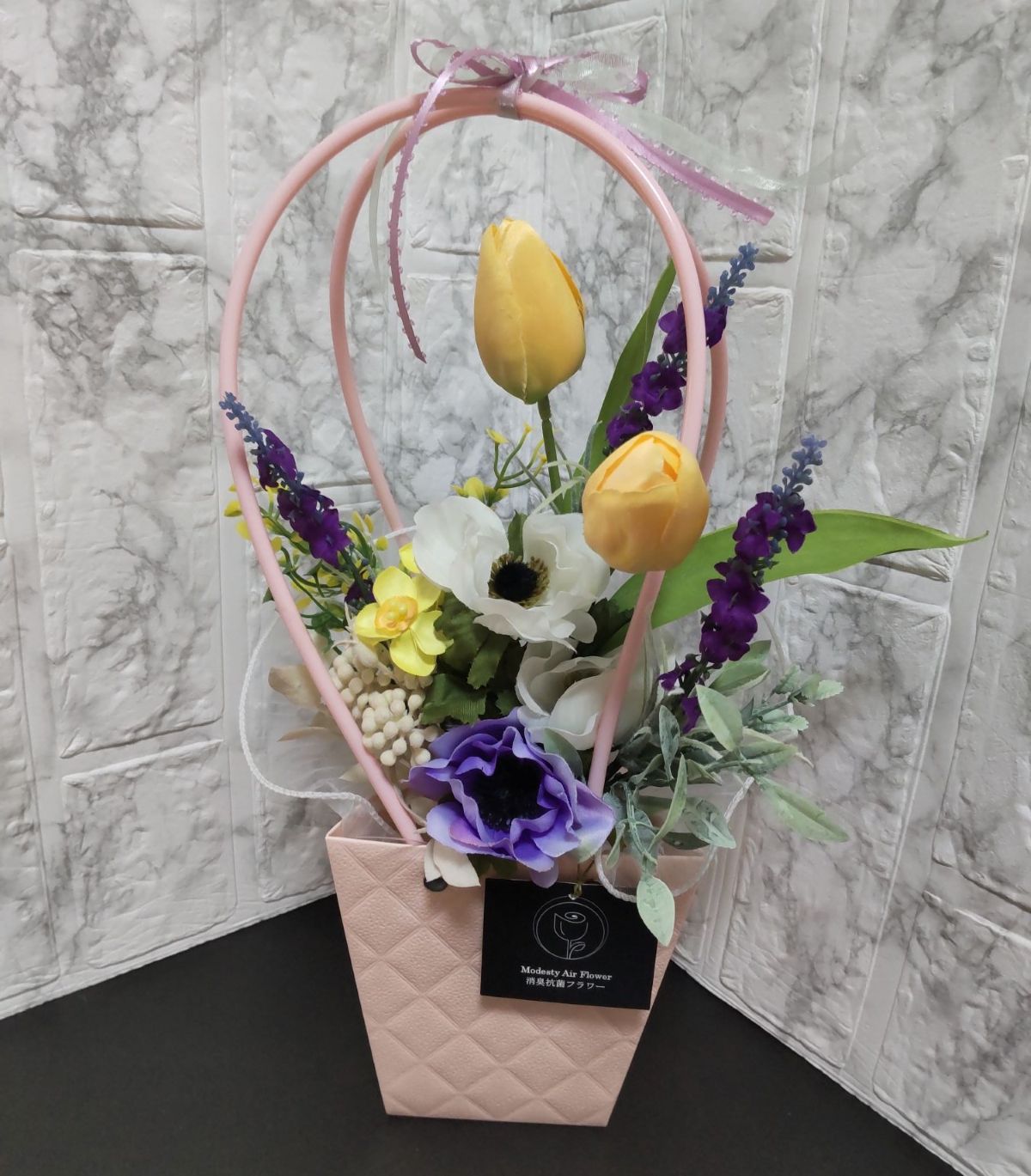 (全3回)抗菌加工済みのフラワーアレンジ モデェスティーエアーフラワー 春の新講座 4/12・5/10・6/14(日)