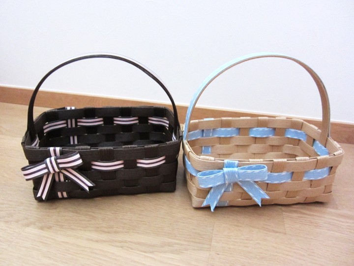 紙ひもで楽しく編むカゴバッグ クラフトバンド4/1体験