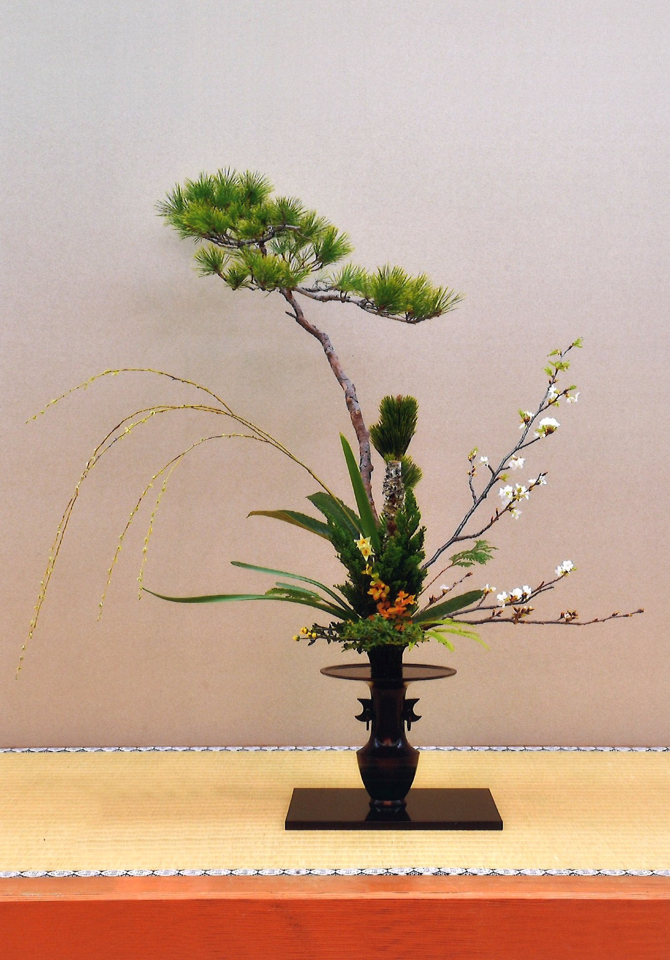 おしゃれな季節の生け花 美しい池坊