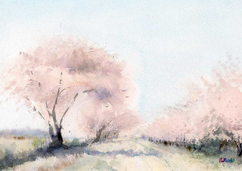 水で描く 透明水彩入門 4月