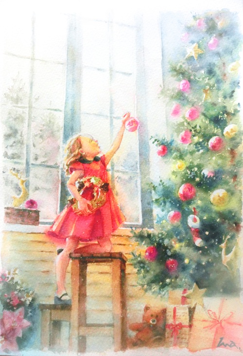 月1回の風景画 光と影の透明水彩