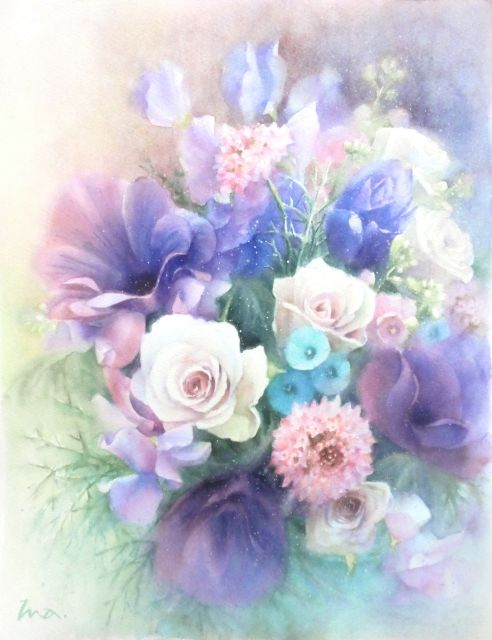 月一回の透明水彩 光と影の透明水彩(水)