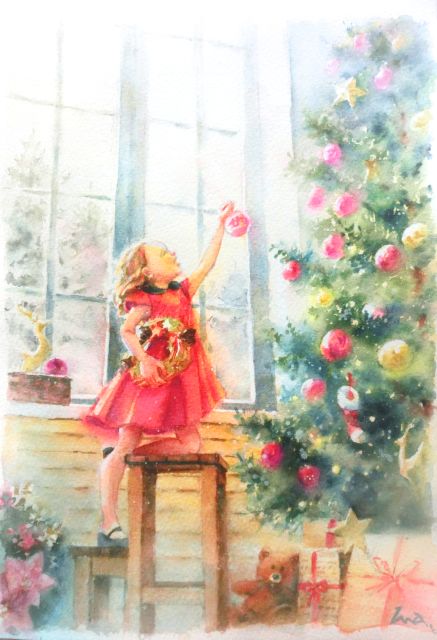 月一回の透明水彩 光と影の透明水彩(水)