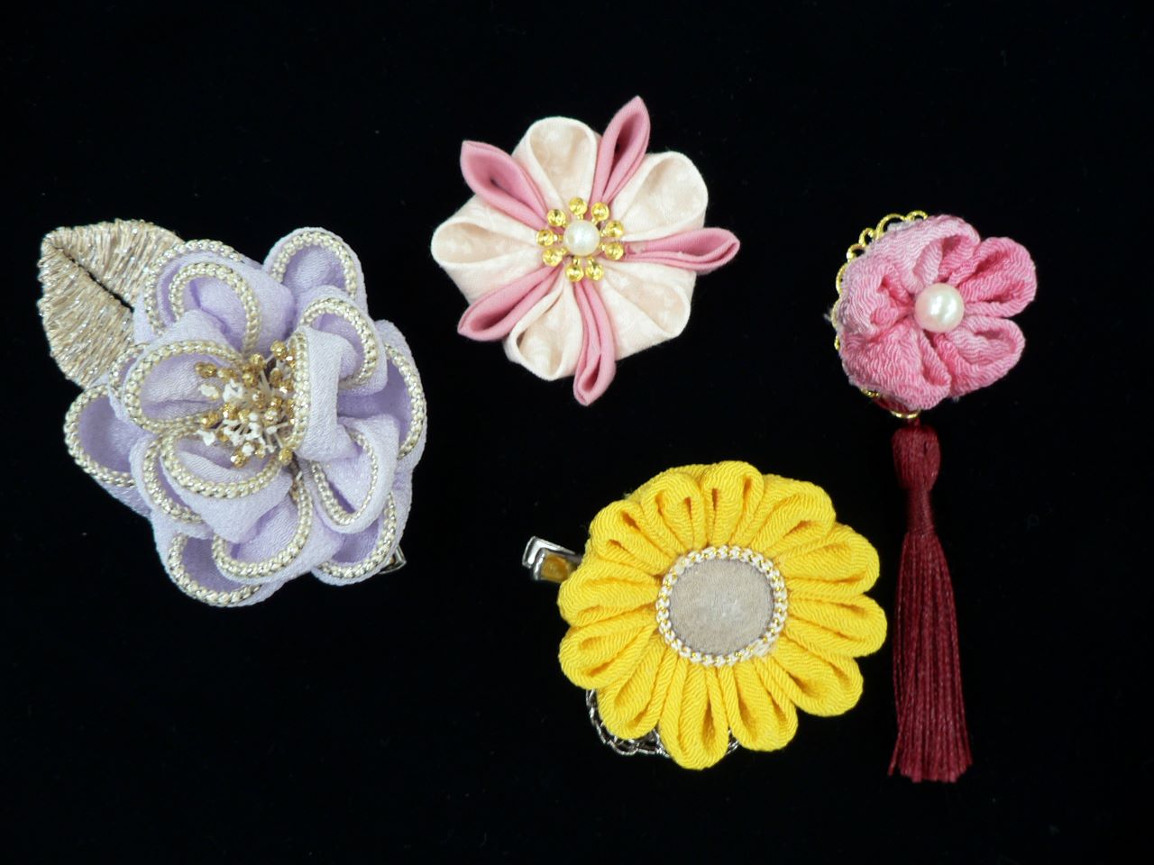 かわいい和の小物 つまみ細工で季節の花飾り 全3回 初夏の新講座 5/25(月)スタート