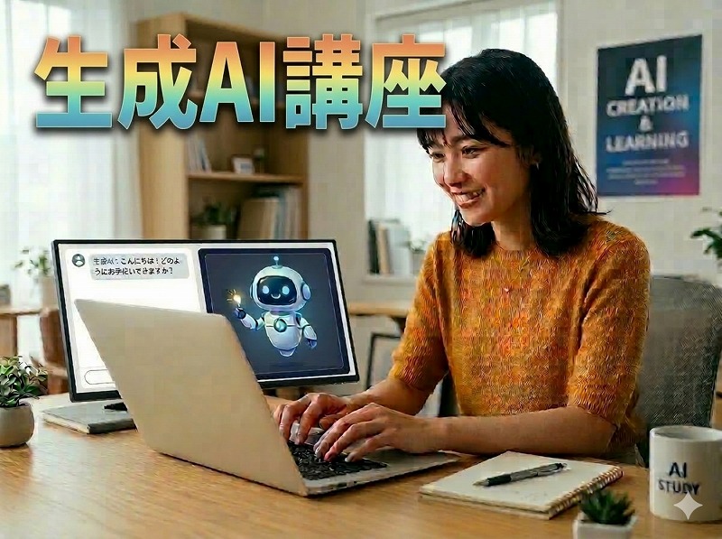 (全3回) はじめての生成AI 日程 6/13・7/11・8/8(土)