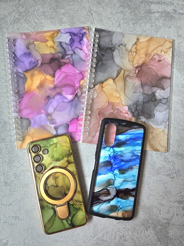 色で癒しを アルコールインクアート