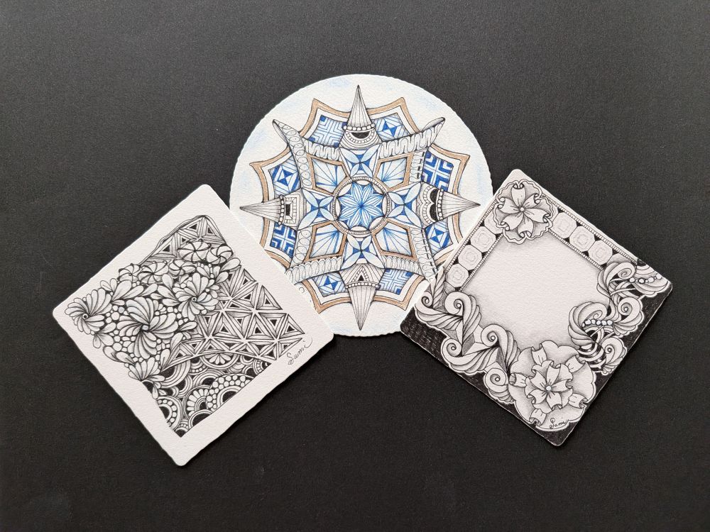 描いてこころを落ち着ける ●ゼンタングル®アート 【一日体験】6/19(金) 体験費880円 体験教材費550円