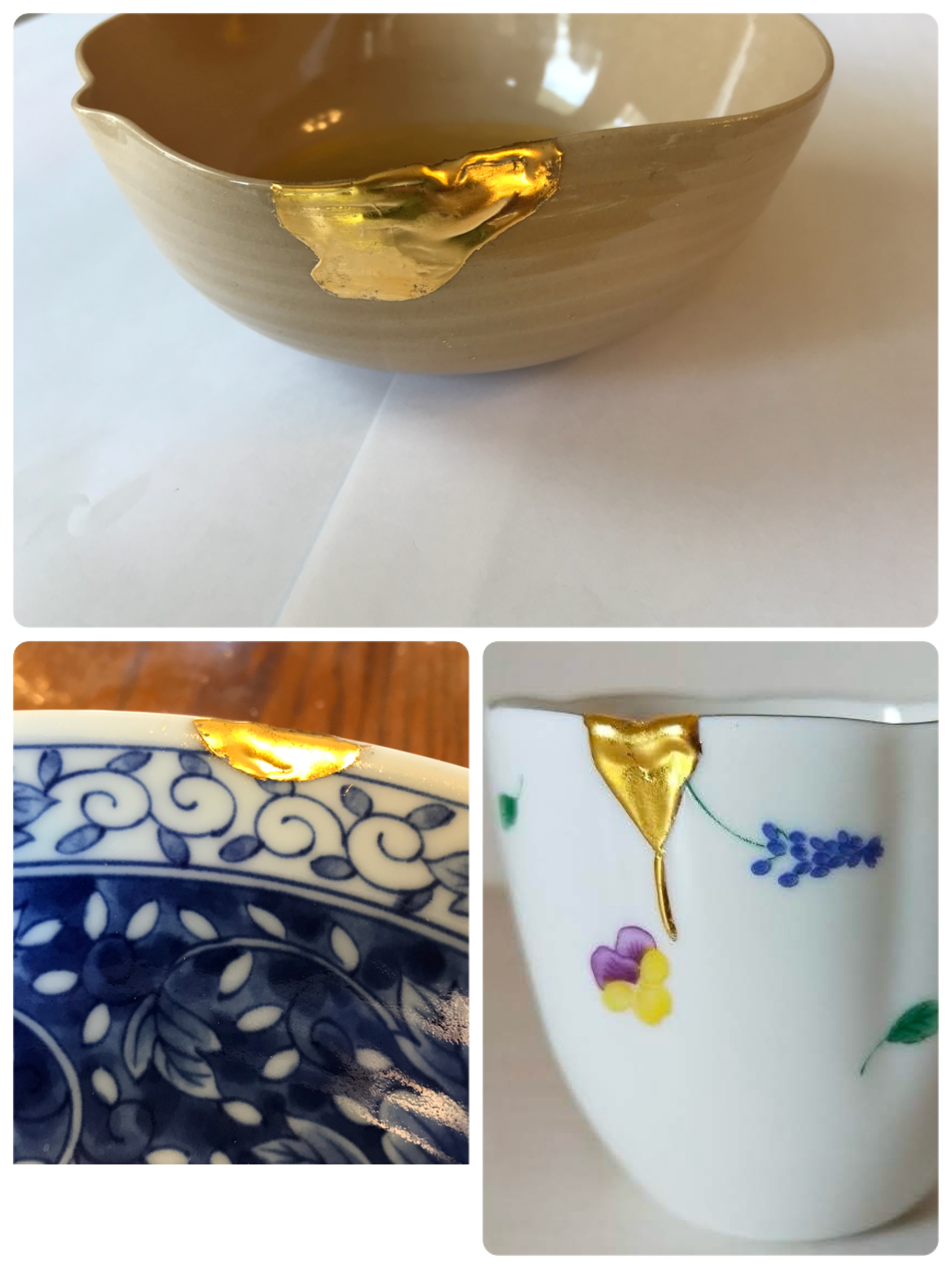 24金使用・短時間で仕上がる 現代金継ぎ(全3回) 【夏の新講座 全3回】6/13・7/11・8/8(土)