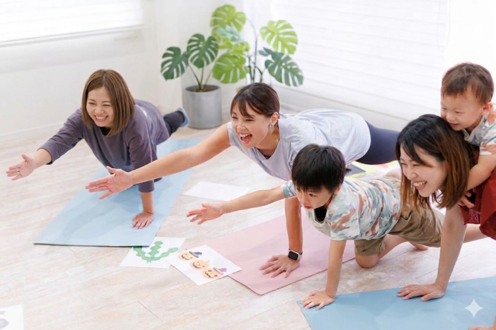 週末のご褒美(3ヶ月～小学生歳) 親子ヨガ【全3回】 ★夏の新講座★6/13、7/11、8/8(土)