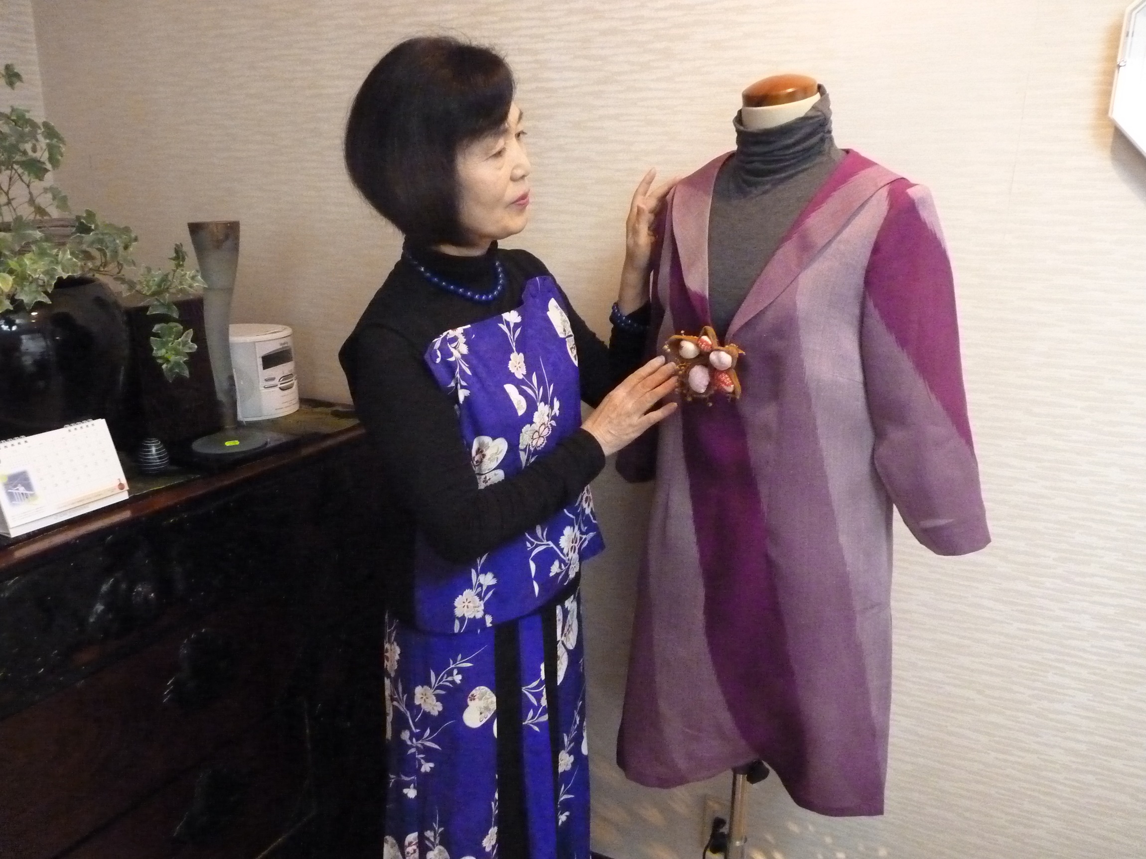 シンプルで上品なデザインで復活します! 着物リメイク