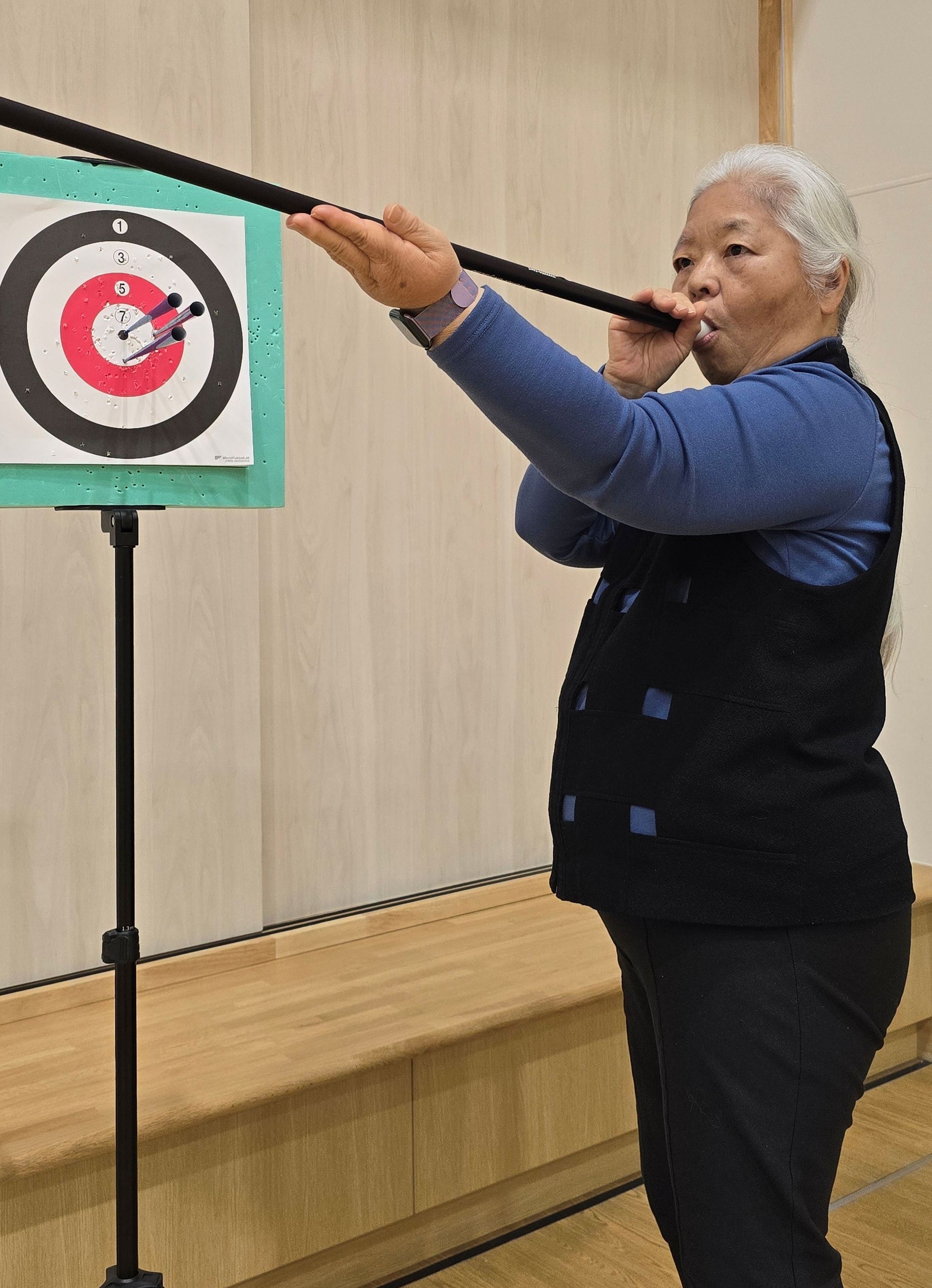 呼吸法を用いた健康スポーツ スポーツウェルネス吹矢