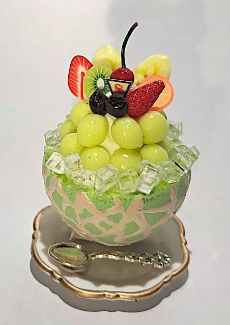 粘土でメロンパフェを作ろう ミニチュアフード 夏号 7/4(土)、8/17(月) 一日講座