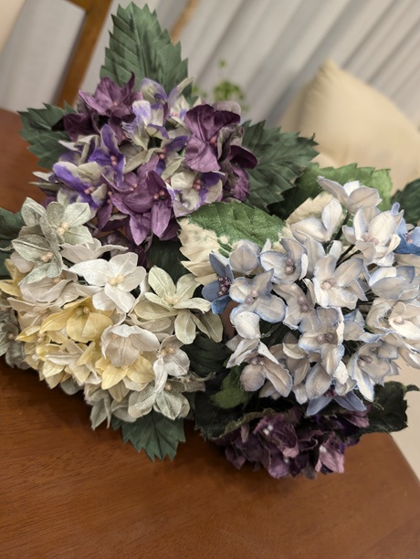 古布で作る花