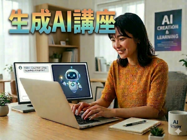 全3回 はじめての生成AI 9/20・10/18・11/15(日) 受講料3,300円/月