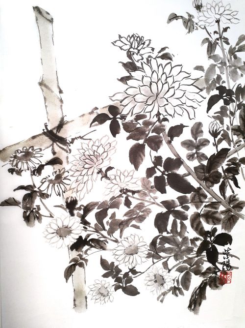 水と墨の融合の趣 水墨画・墨彩画 秋号特別体験会9/21・10/5
