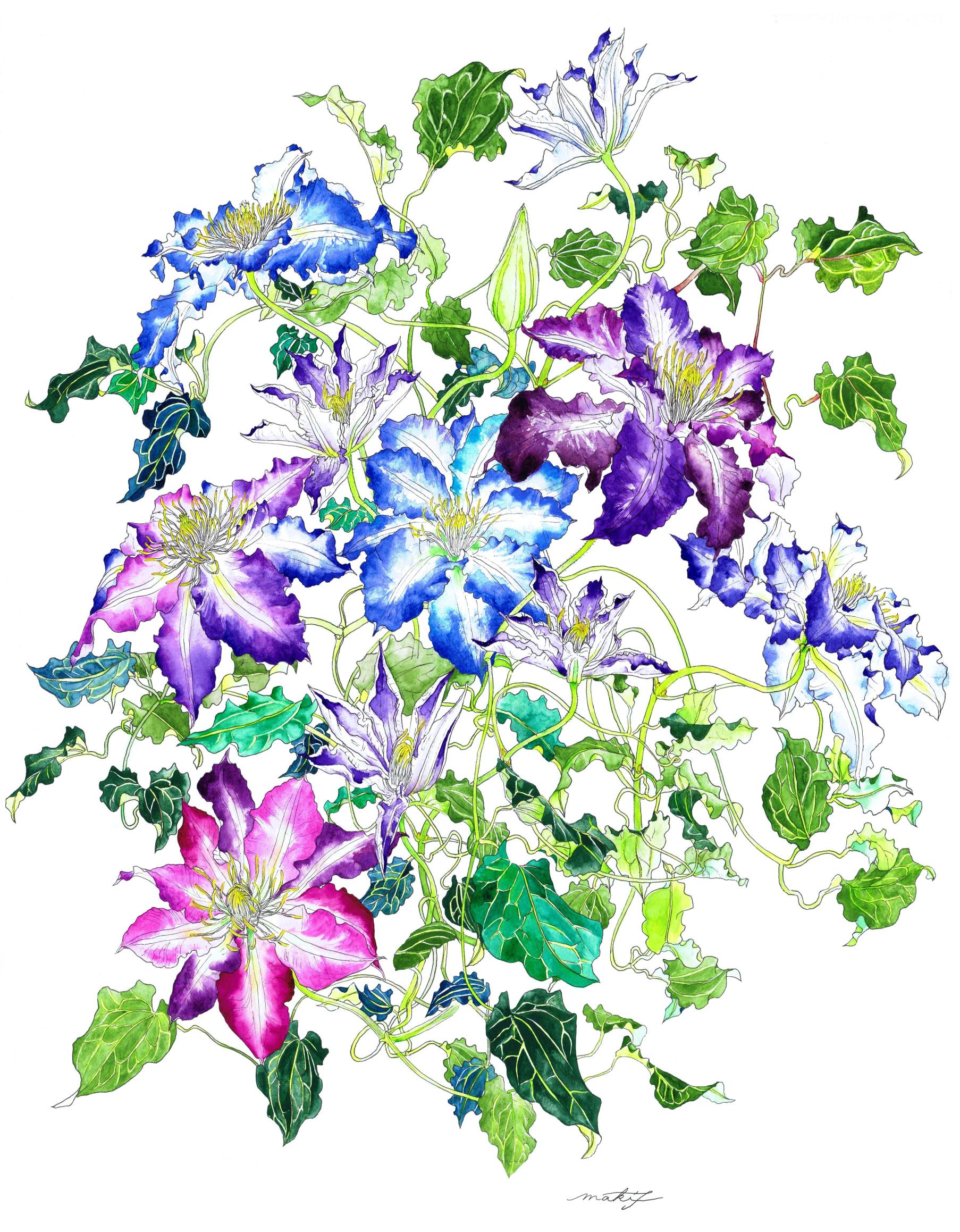 四季彩アトリエ 暮らしを彩る花の絵 秋の新講座 10月末まで体験費:550円